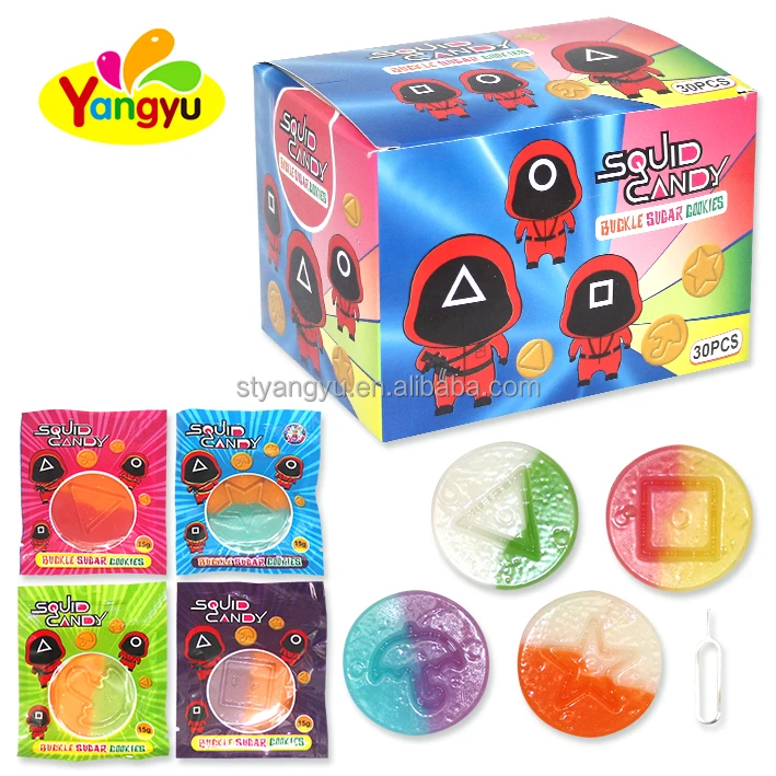 Hot Sale Squid Game Round Four Colorful Fruity Hard Candy - Buy