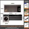 Lavabo integrato curvato a caldo 160Rock Slab + mobiletto a specchio intelligente