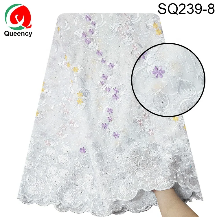 
 Швейцарская вуаль Queency, кружевная ткань для женщин, вышивка ручной работы, кружево с бусинами, новое модное вечернее платье  