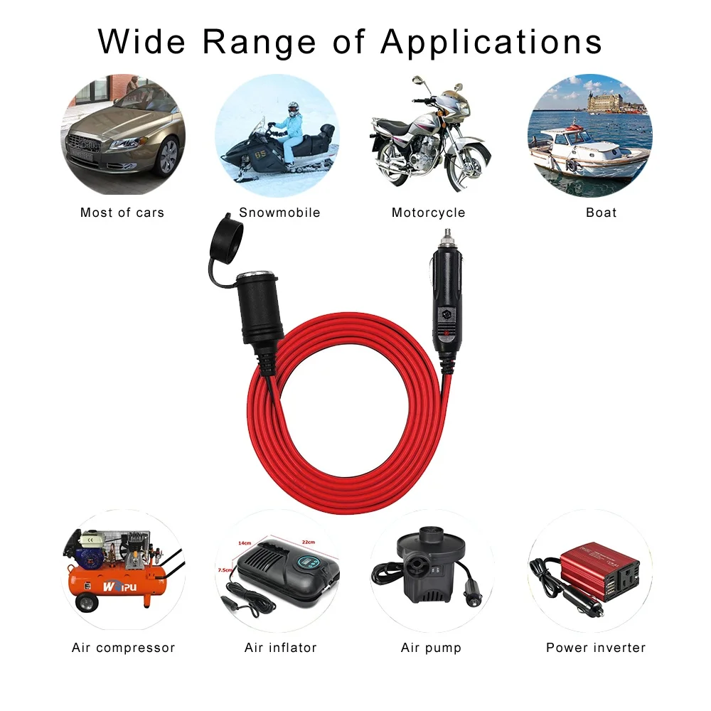 2Pack 12V 15A adattatore per accendisigari per auto con