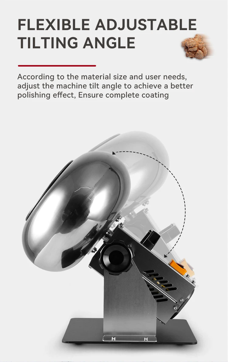 Snack Auto Stainless Steel Horizontal Almond Gummies Sugar Home Use Food Powder Industrial Peanut Coating Machine High Quality - Image 6