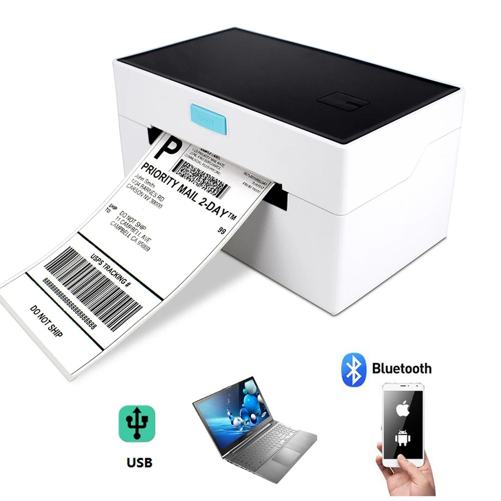 FBA KR-9220 110mm Thermal Shipping Label Printer | 4x6 Label Maker