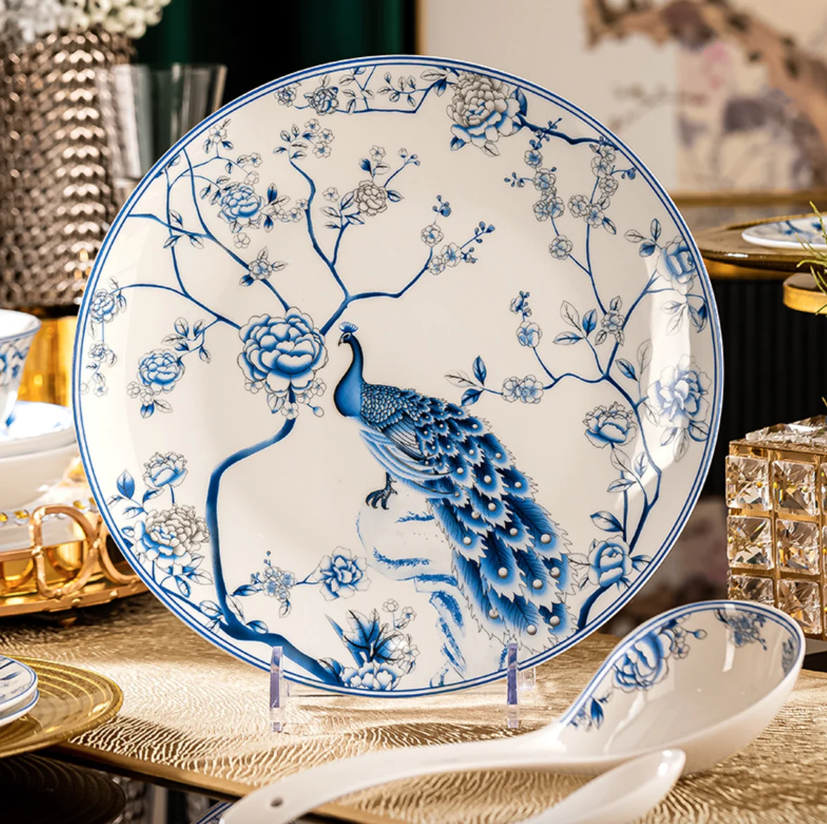 Blue White Porcelain Ceramic Bowl Set - Chinese Bone China