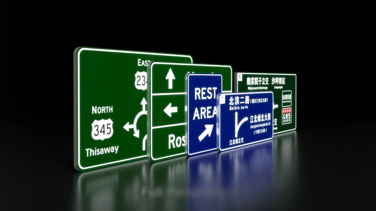 Lightemitting Road Traffic Signs Reflective Sheeting For Traffic Signs
