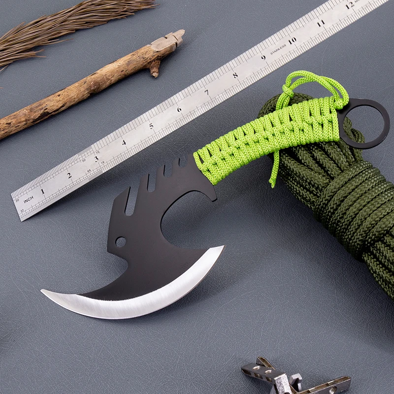 Survival  Hatchet  Tree Wood Tools  Hammer  Mountain Tomahawk Bushcraft Knife