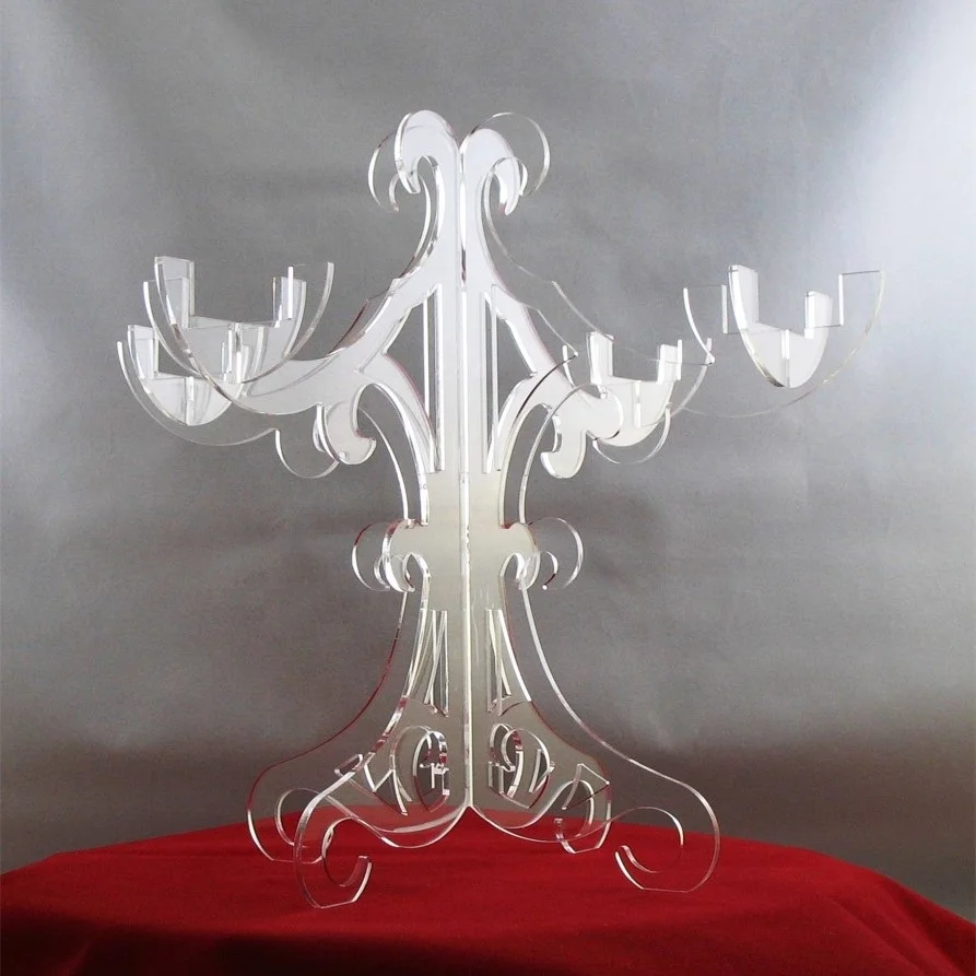 Акриловая подсвечник Lucite для банкета, вечеринки, свадьбы и Рождества