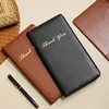 Black  with transparent card pouch with thank you