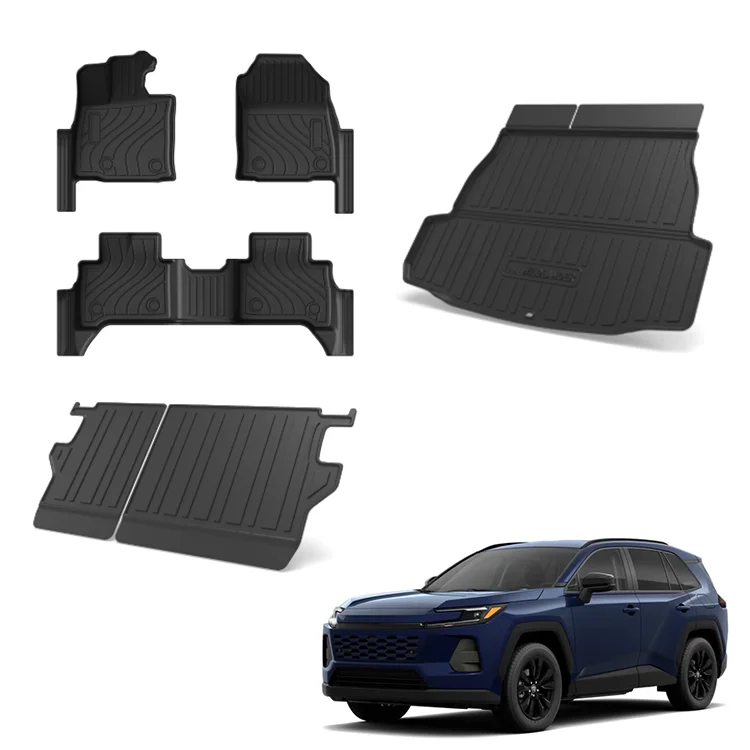 Maremlyn Car Mats for Toyota RAV4 2026 TPE Car Floor Mats Cargo Liner Back Seat Backrest Mat Waterproof Anti-Slip Interior Accessories