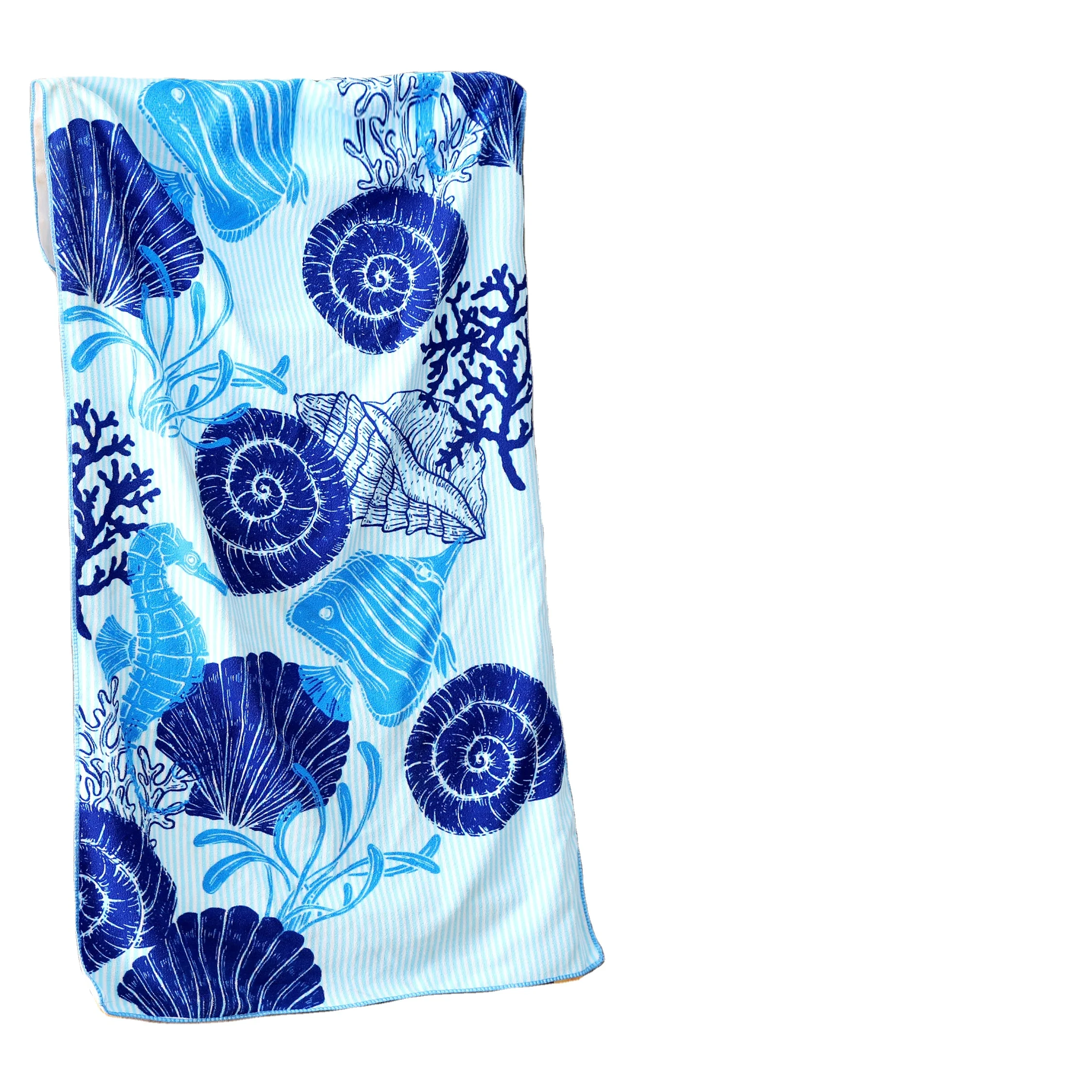 工厂定制快干吸水超干回收环保印花超细纤维沙滩巾 - buy beach towel