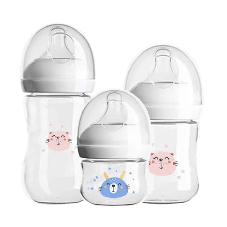 XRJ-BB002 Blank Logo Reusable Silicone Custom Unbreakable PP Baby Feeding Milk Bottle for Babies