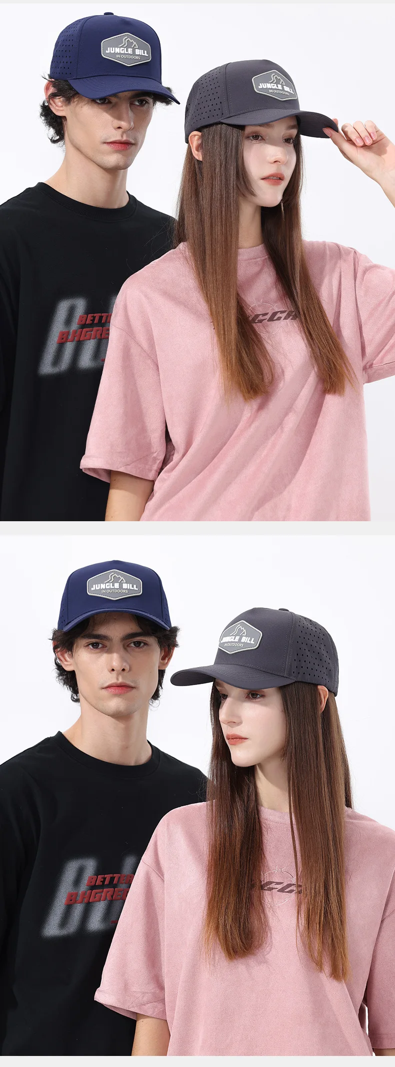 Nuovo berretto da baseball traspirante, design unisex impermeabile, design perforato_voghion.com