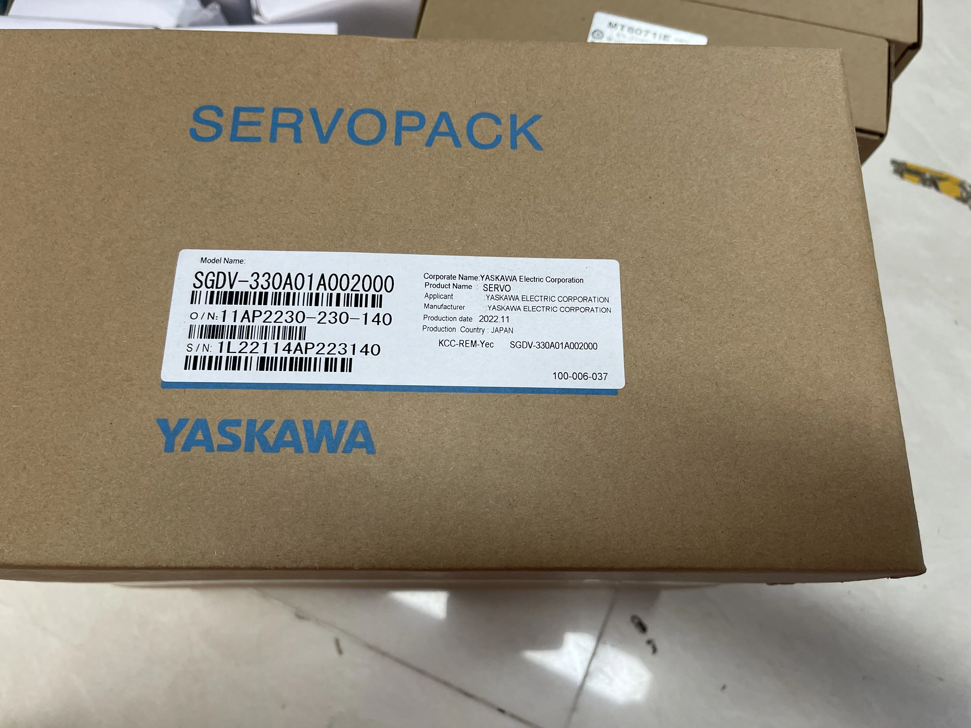 Yaskawa Servo Drive Servopack SGDV-330A01A002000 Yaskawa Servo Drive Servopack SGDV-330A01A002000