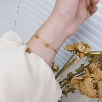 18k Gold Plated Glitter Metal Facet Ball Stainless Steel