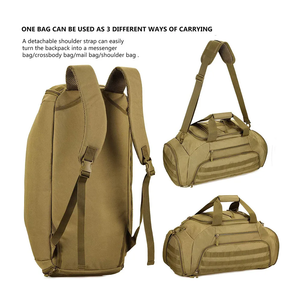 FREE SAMPLE Assault Bags Men's Sports Gym Backpack Training Luggage Compartment Travel Camping Bag Outdoor Canvas Backpack