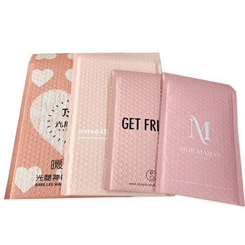 Sample Available Custom Printed Metallic Bubble Envelope Black Factory Wholesale Pink Poly Bubble Mailer Wrap Padded Mailing Bag