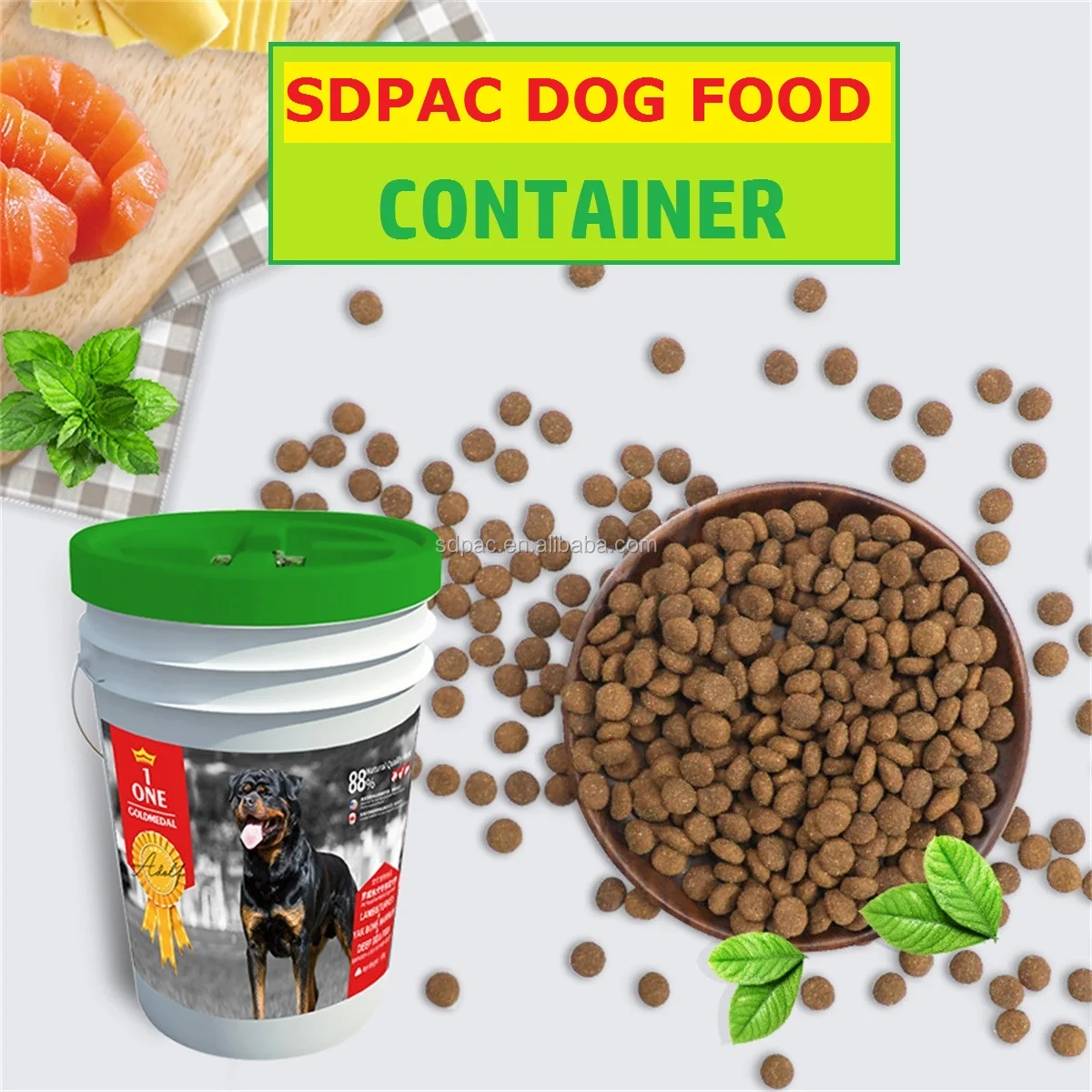 10KG Hundefutter 5 Gallonen Kunststoffeimer Farbeimer mit Deckel und Griff  20 Liter Eimer Fass