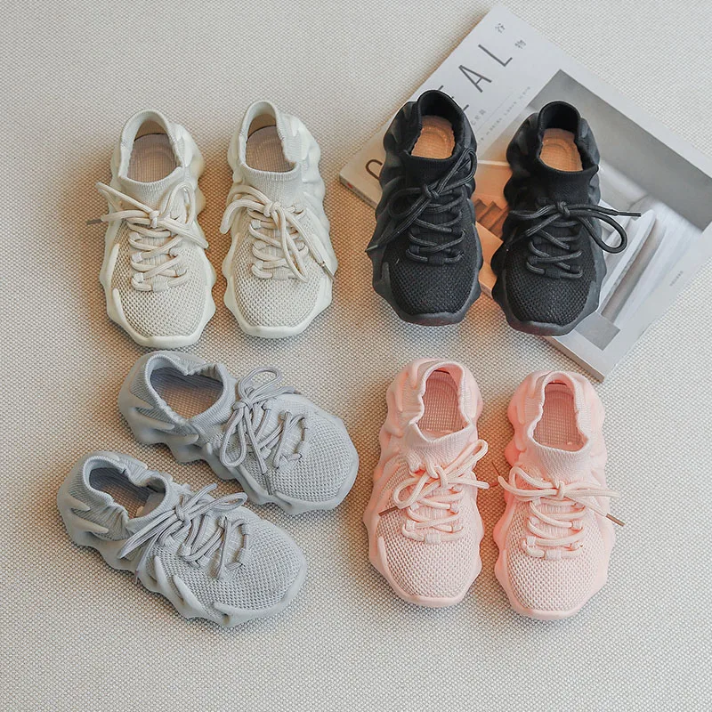 Лидер продаж 450, стильные детские кроссовки yeezy для мальчиков и девочек, легкие и удобные кроссовки для отдыха, детская обувь yeezy 450