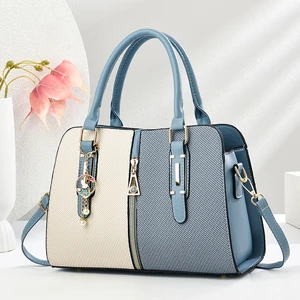 Two-Tone Texture Charm Decor Ladies Handbags Frauenhandtasche Women's Handbags Shoulder Bag Fashion Purses 2026