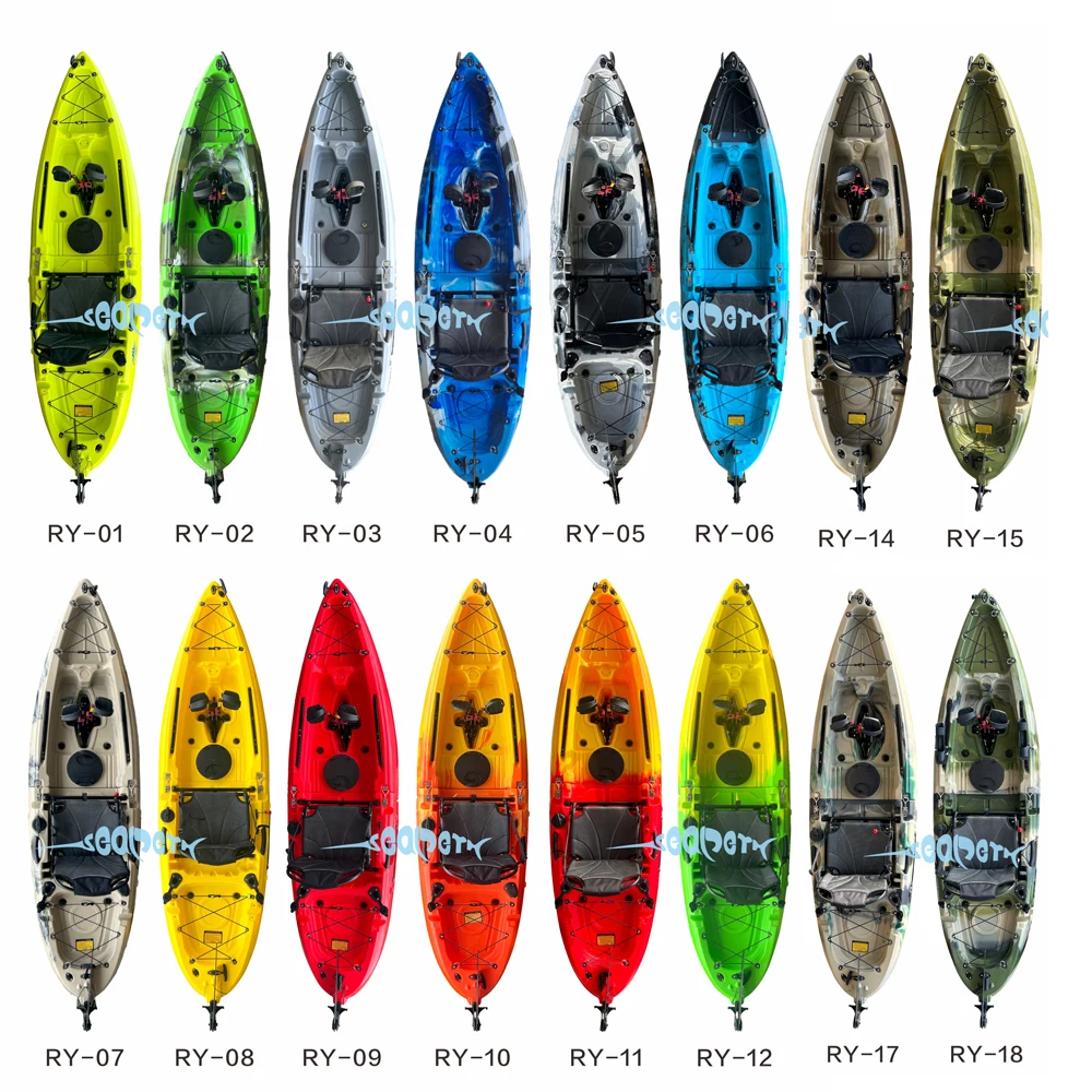 2023 New Kayak 2 Person Kayak Fishing Foot Pedal Drive Kayak With Flap