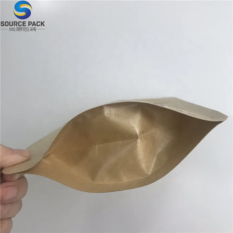 
 Doypack Ziplock Коричневый Белый крафт бумажные стоячие мешки упаковки еды мешки на молнии с окном  