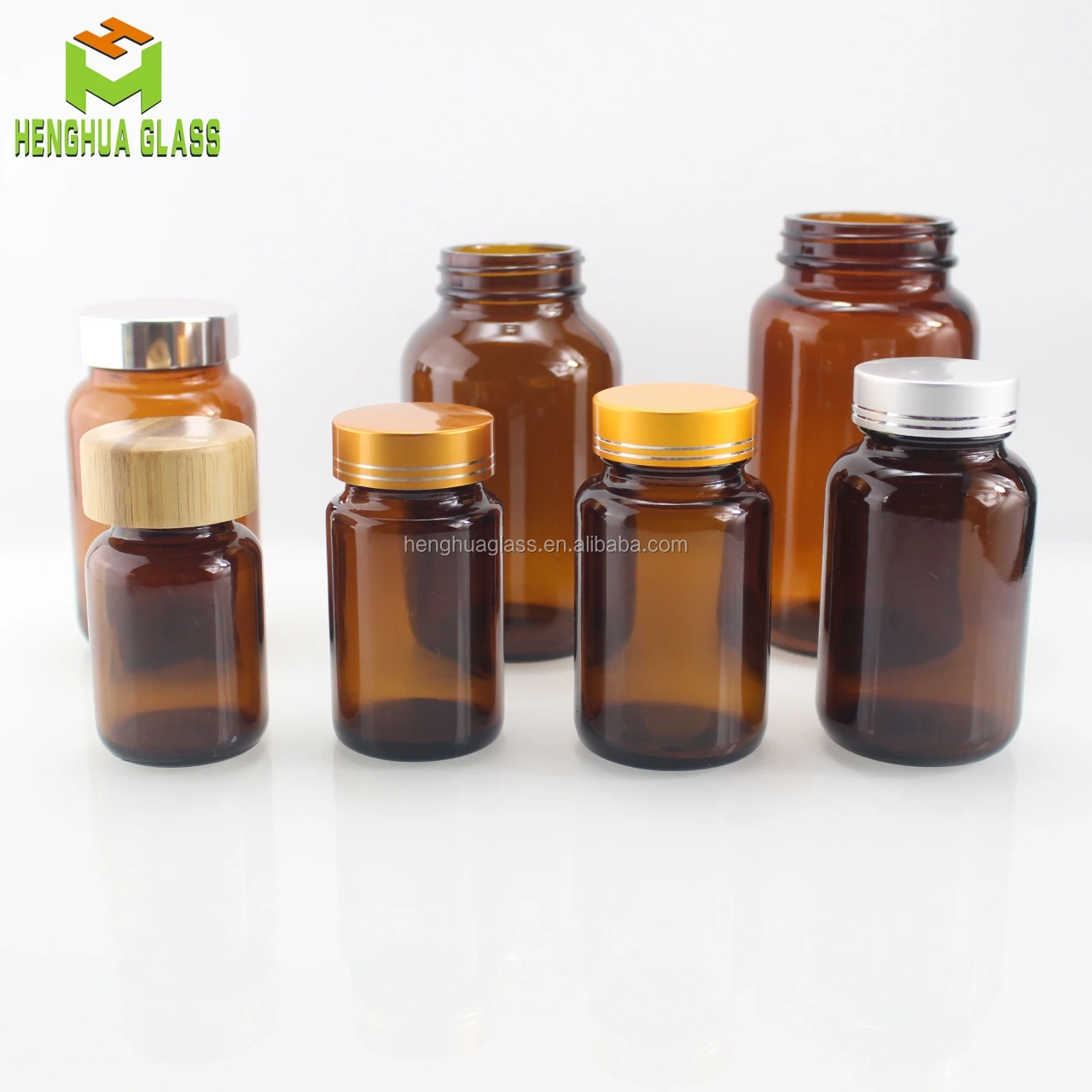 Glass medicine bottle amber glass capsule bottle 120ml