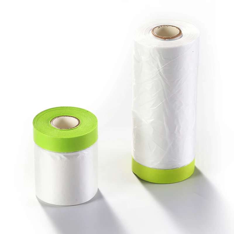 Car Protection Usage Disposable HDPE Plastic Automotive Masking Film Industrial Tape for Painting Protector