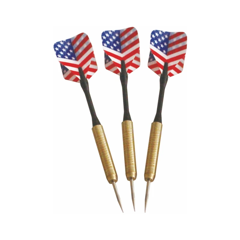 钢尖端飞镖套装包括3个投掷飞镖游戏训练 - buy steel tip darts set