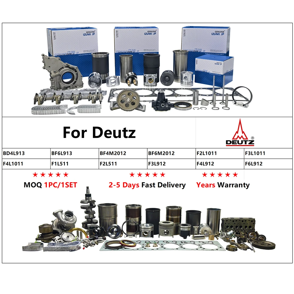 For Diesel Engine Overhaul Repair TAD 734 for GE TCD2013 L6 4V Overhaul Repair Set Machinery Engine Parts for Deutz Rebuild Kits
