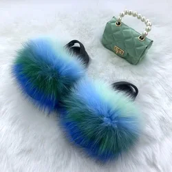 Top Selling sandals and bag set for girls wholesale handbag jelly bag and fur slides slippers 2021 kid purse and shoe sets