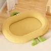 [Amarillo] Nido para dormir con soporte elevado para el cuello, cálido y confortable.