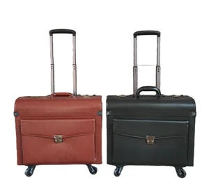 New Design Hard Case Black Brown Customized Travel Suitcase Luggage Trolley Case