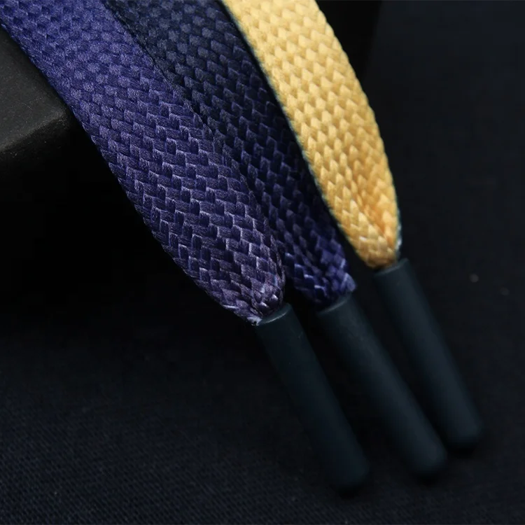 
Силиконовые плоские градиентные шнурки для толстовки с логотипом на заказ 