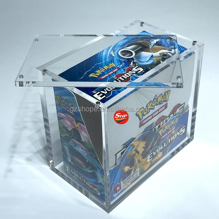SHP Wholesale Pokemon Booster Box 1st Edition Acrylic Case Cards English  TCG Booster Box Protector Case