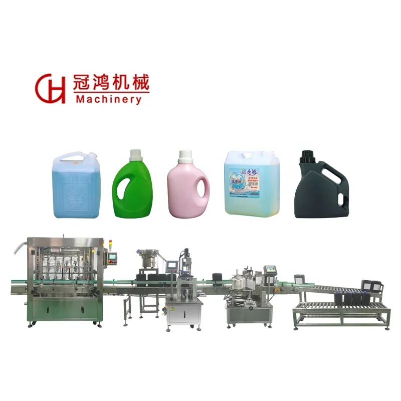 Easy To Operate Liquid Detergent Making Line Liquid Soap  3 in 1 Filling Machine Capping Labeling Production Line