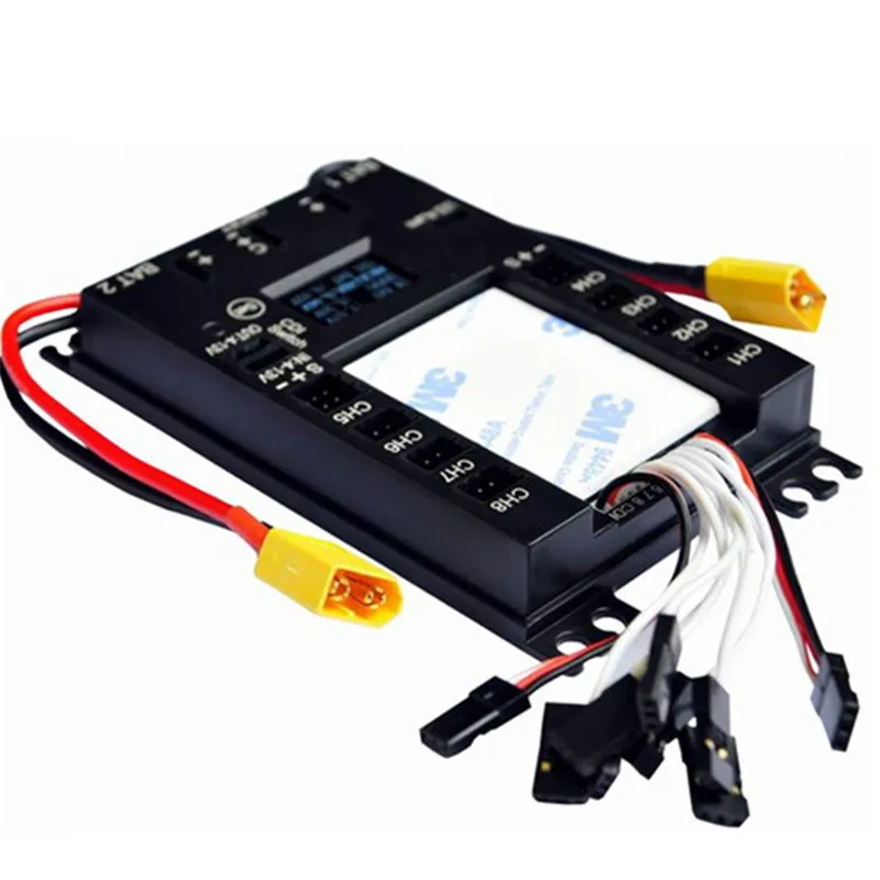 Rccskj 4106 Mini Power DP Pro Mini Servo Section Board 9 Channels Power Box Built 20A BEC and CDI Remote Switch for Gas Plane