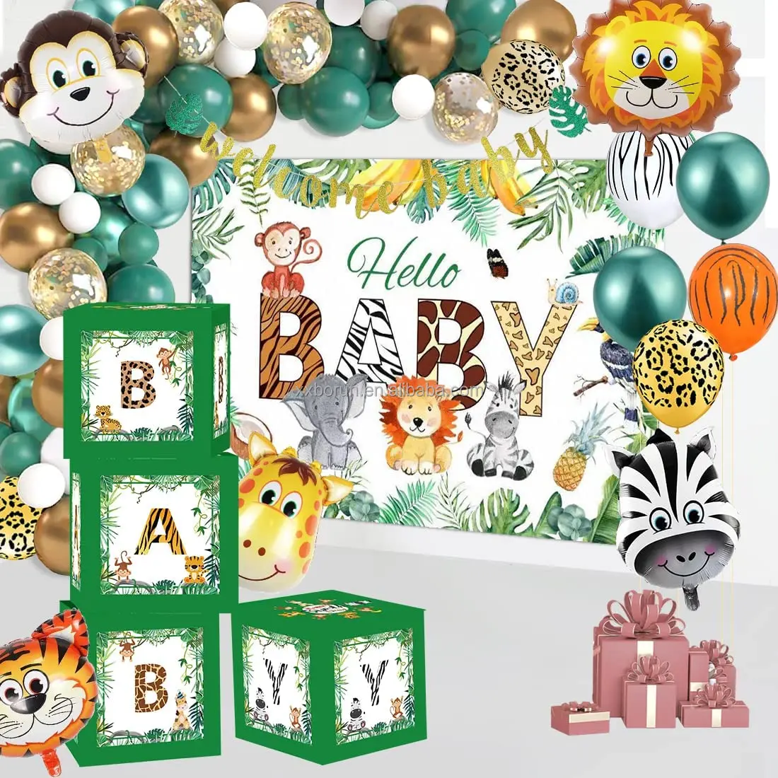 Forest Themed Party Balloons Decoration Baby Shower Birthday Party ...