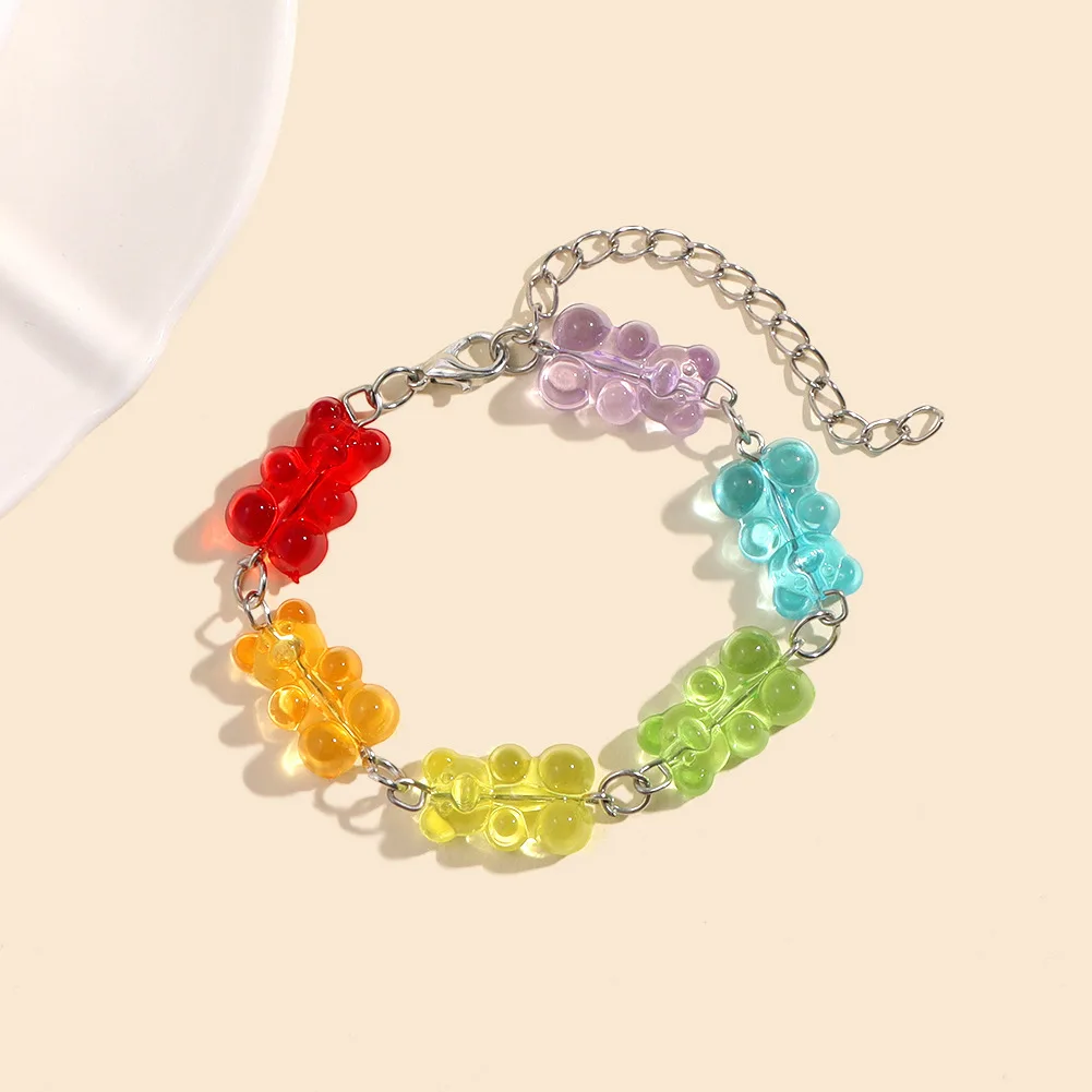 Lovely Colorful Gummy Bear Bracelet Cute Gift Idea