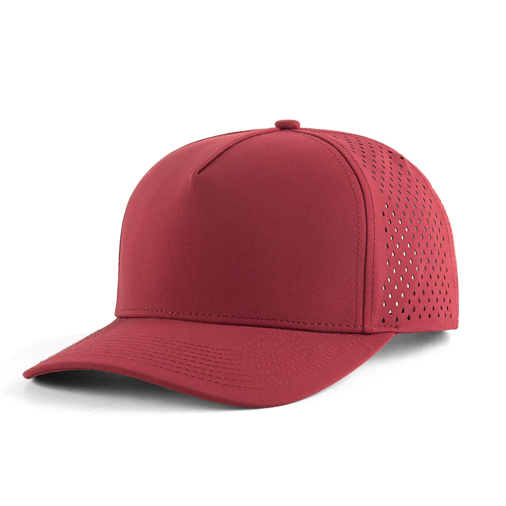 Panel Polyester Baseball Caps Breathable Waterproof