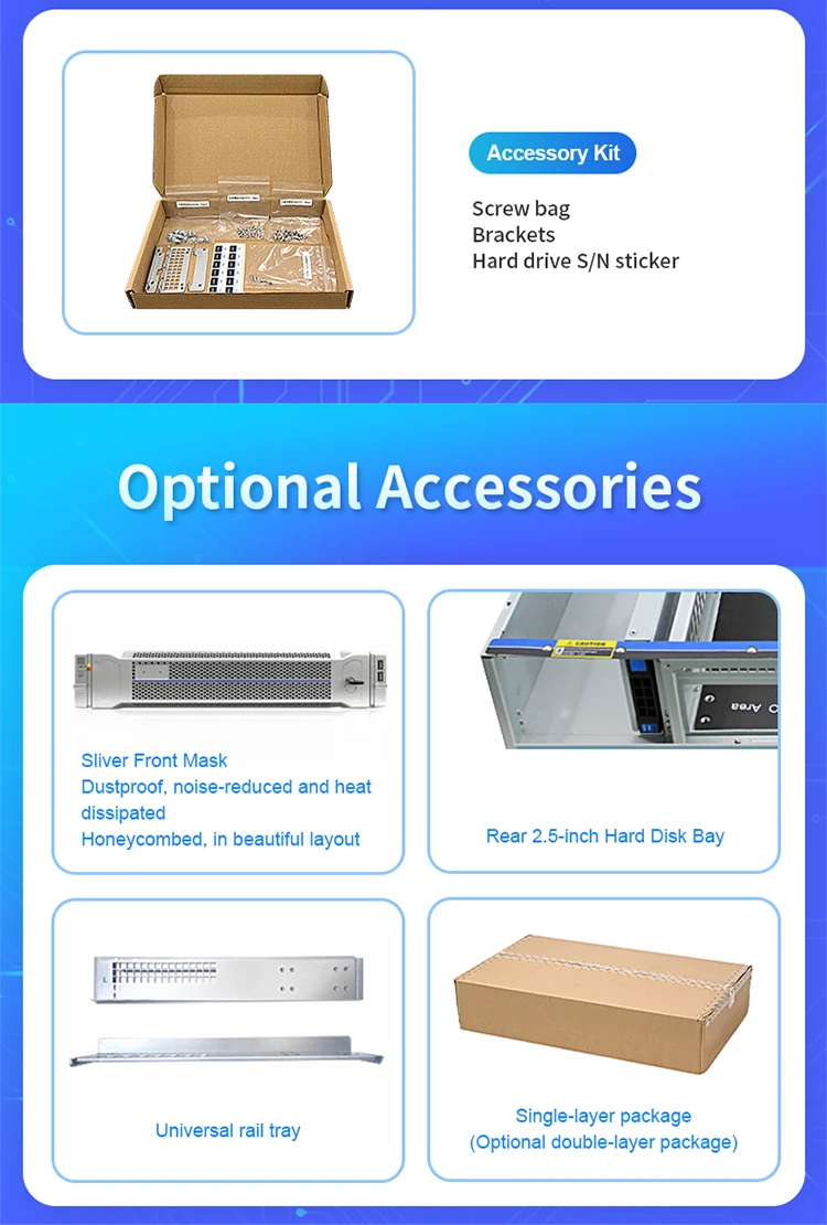 2U 12-bay Rackmount Chassis with Straight-through Backplane CC3K12-12S