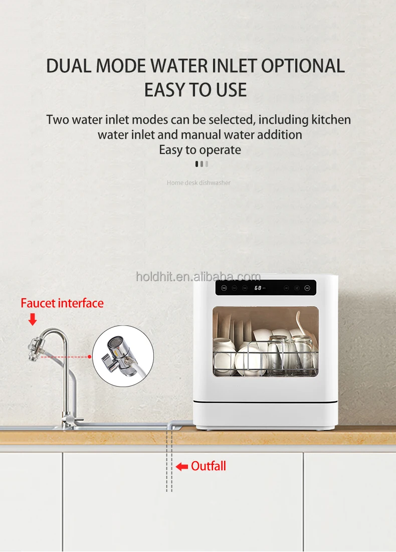 Kitchen Household Electric Automatic Dishwashers Fullintegrated