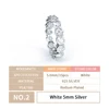White 5mm Silver