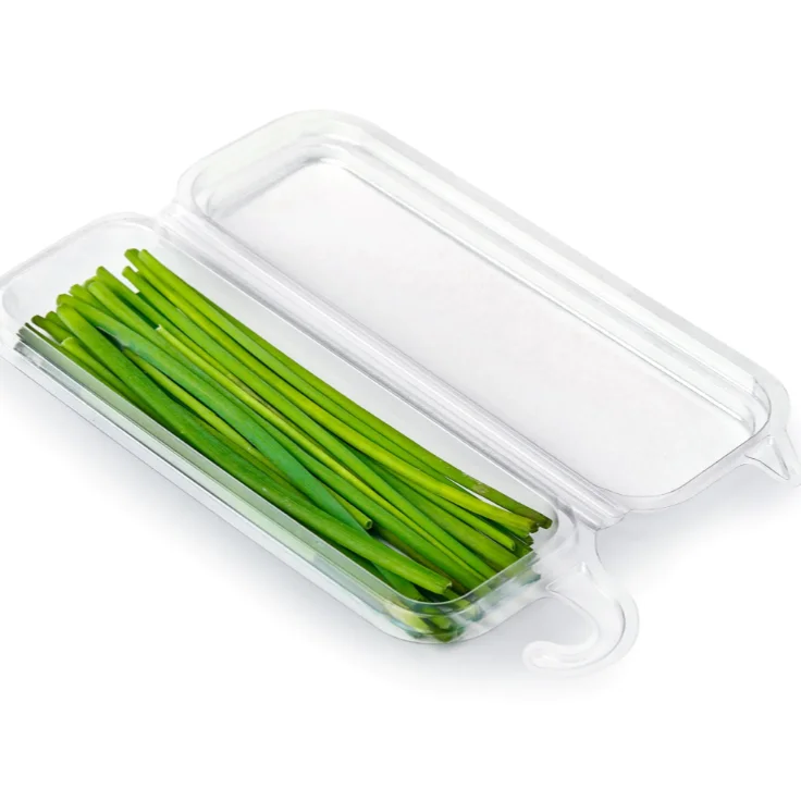 0.751 Oz Eco Friendly Containers For Microgreens Clear Herbs Clamshell