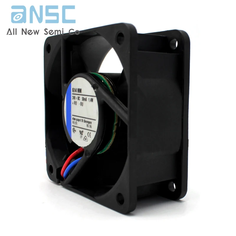 Original Axial flow fan 614NM 24V 6025 1.4W 4100RPM 20.6CFM Mute servo controller Forklift FANUC Computer fan