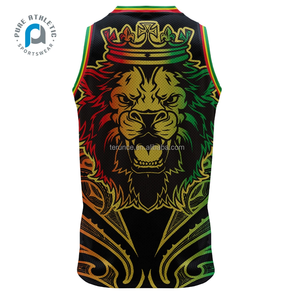 Subliminator Polynesian Tribal Basketball Jersey Green