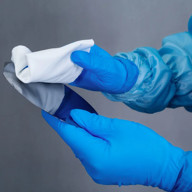 4inch 2 Ply Polyester Fabric Wiper For Industrial Cleanroom Cleaning wiping cloth 4009 polyester dust free cloth Ultra 8