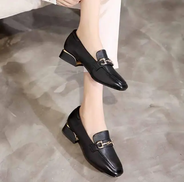 Fashion Women Shoes Flat Ladies Outdoor Daily Wear Flat Leather Office ...