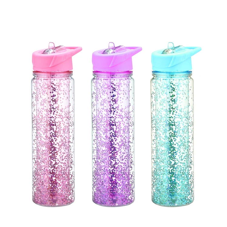 sparkling insulated water bottle tritan clear