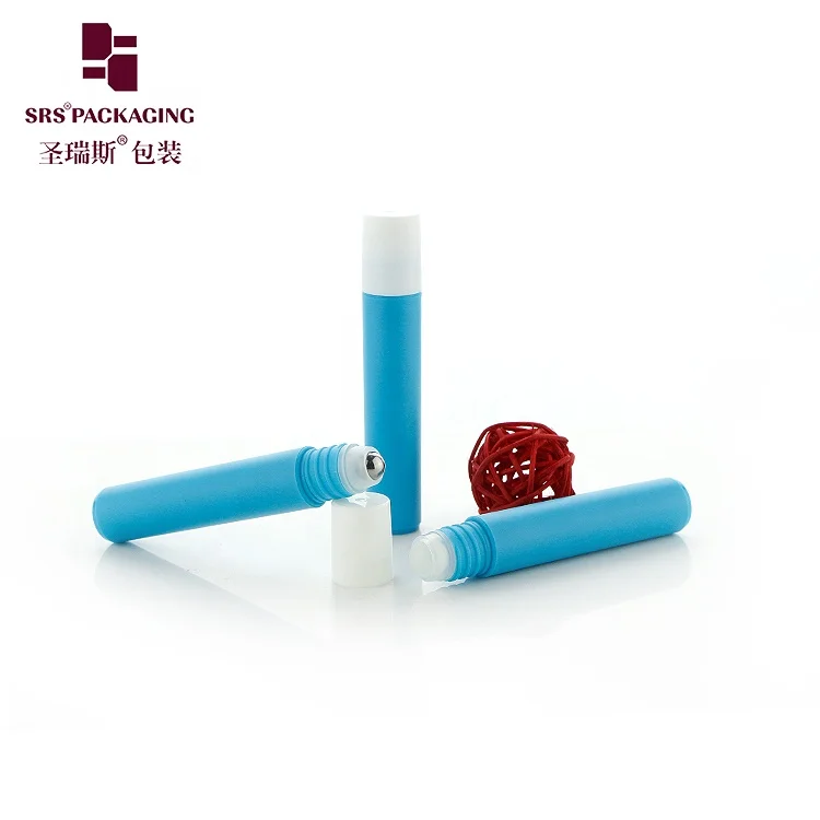 Fast Ready to Ship 7ml Empty Plastic Roll on Eye Serum Bottle Blue Green White