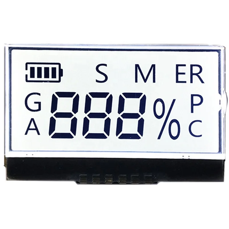 customize small  Inch 3 Digits 7 Segment  LCD Display  with drive IC white on black TN  COG LCD display Module