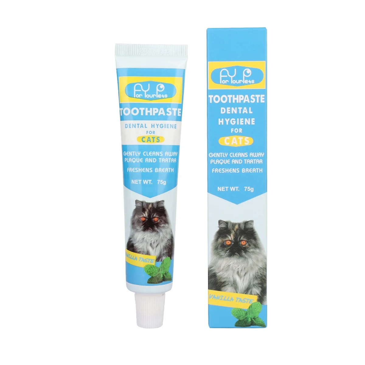 Factory Wholesale Color Box Packaging Vanilla Mint Flavors Cat Tooth Paste Dog Pet Toothpaste Dental Care